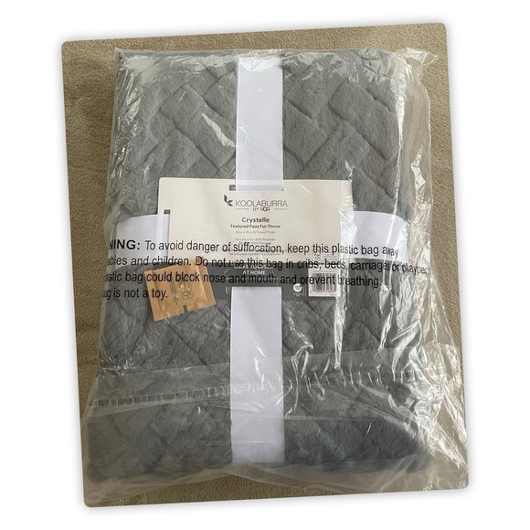 Kookaburra By UGG Crystelle Textured Faux Fur Throw 50 in X 70 in (127cmX177cm) - Picture 2 of 2